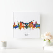 Berlin Germany Skyline スクエア壁時計 (ホーム)