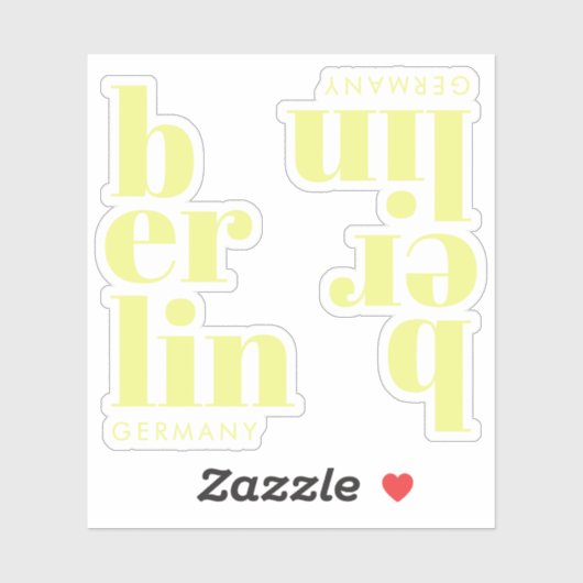 Berlin Germany typography シール (シート)
