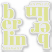 Berlin Germany typography   シール (正面)