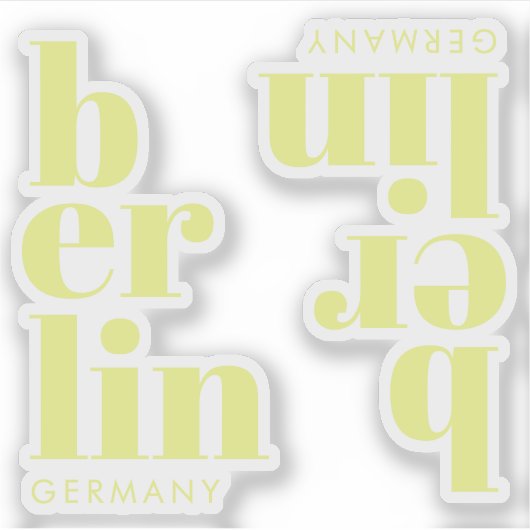 Berlin Germany typography   シール (正面)