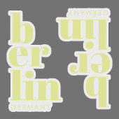Berlin Germany typography シール
