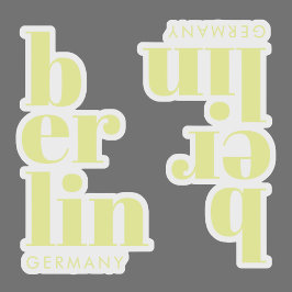 Berlin Germany typography シール
