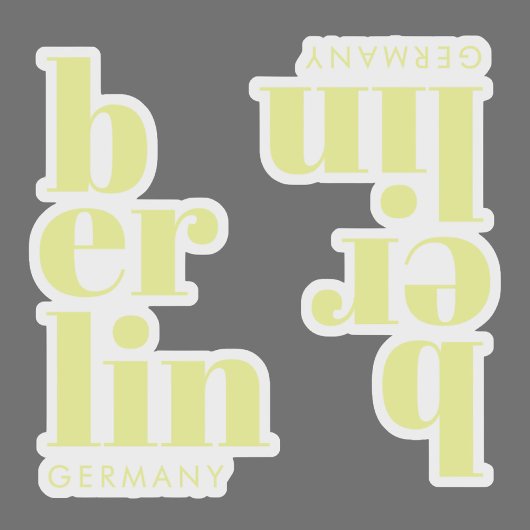 Berlin Germany typography   シール