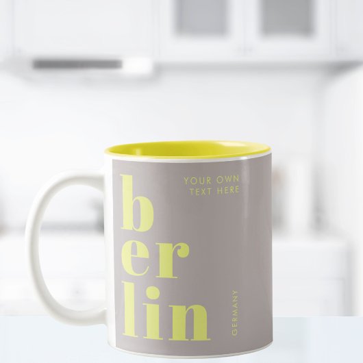 Berlin Germany typography souvenir  ツートーンマグカップ