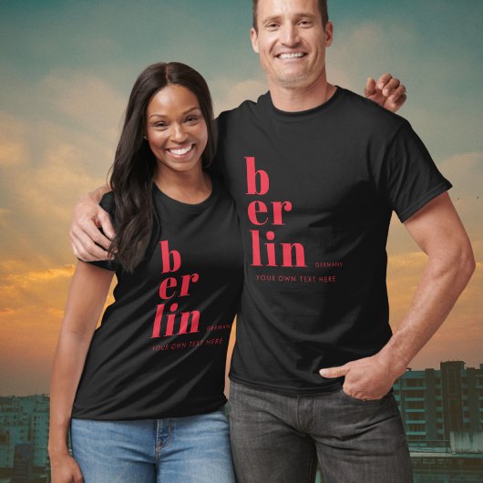 Berlin Germany typography T-Shirt Tシャツ