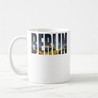Berlin Germany Urban Skyline Photography Font コーヒーマグカップ
