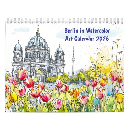 Berlin in Watercolor – Art Calendar 2026 カレンダー (カバー)