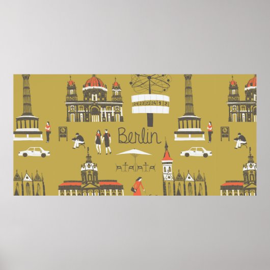 Berlin landmarks and monuments ポスター (正面)
