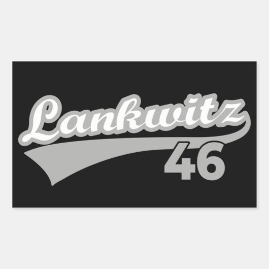 Berlin Lankwitz 46 Classic City Number  長方形シール (正面)