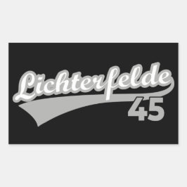 Berlin Lichterfelde 45 City Logo Number 長方形シール