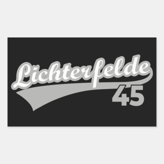 Berlin Lichterfelde 45 City Logo Number 長方形シール (正面)