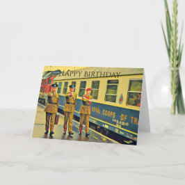 Berlin Military Train Birthday Card カード