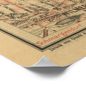 Berlin Pocket Map c.1897 – Kiessling’s Plan ポスター (角)