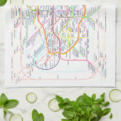 " BERLIN Schienennetz Geschirrtuch ... " キッチンタオル (折り畳み)