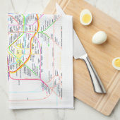 " BERLIN Schienennetz Geschirrtuch ... " キッチンタオル (四つ折り)