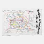 " BERLIN Schienennetz Geschirrtuch ... " キッチンタオル (横)