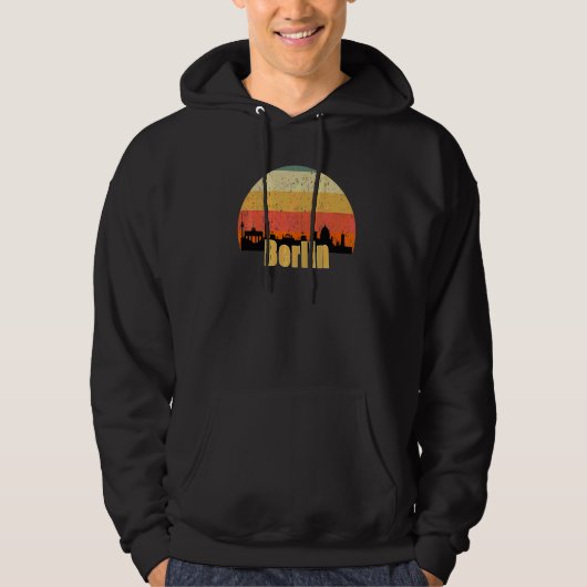 Berlin Skyline Silhouette Sunset I Love Berlin Ger パーカ (正面)