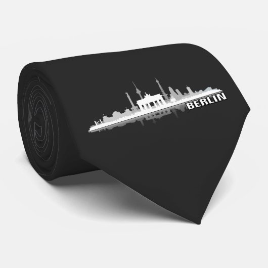 Berlin Stadt Skyline - Geschenkidee ネクタイ (ロール)