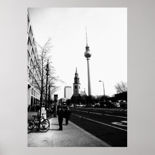 Berlin Stravsenfotografie -通り写真 ポスター