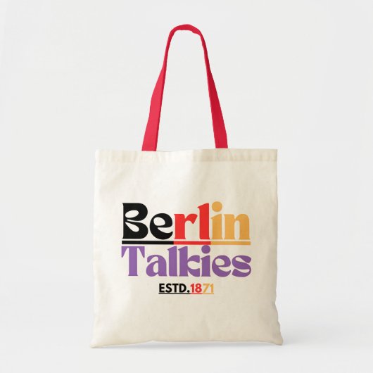 Berlin Talkies ESTD. 1871 トートバッグ (正面)