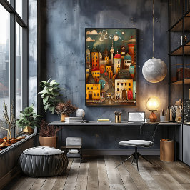 Berlin: The Grey City - Whimsical Art ポスター