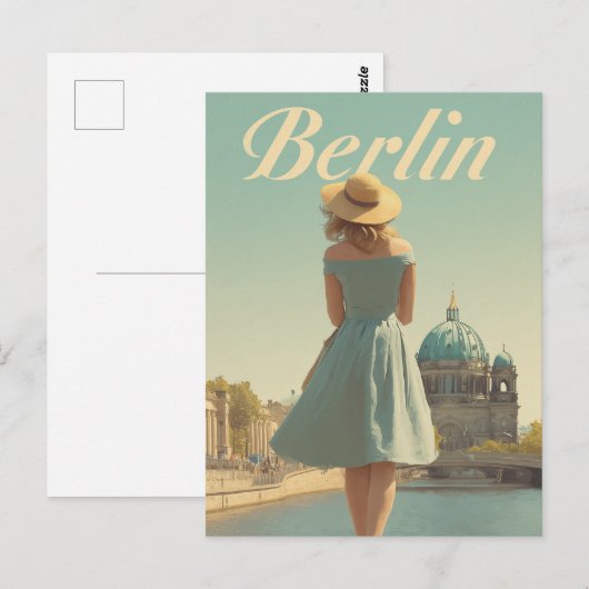 Berlin vintage 50s travel ポストカード (正面/裏面)