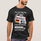 Berlin Wedding Boarding Pass  Wedding Girl  Berlin Tシャツ (正面)