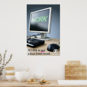 Berm-Tech Workは4文字の単語ではない ポスター (キッチン)