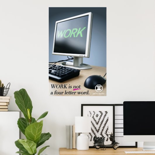 Berm-Tech Workは4文字の単語ではない ポスター (ホームオフィス)