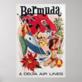 Bermuda Art Daniel Sweeney Print Delta Airlines Tr ポスター (正面)
