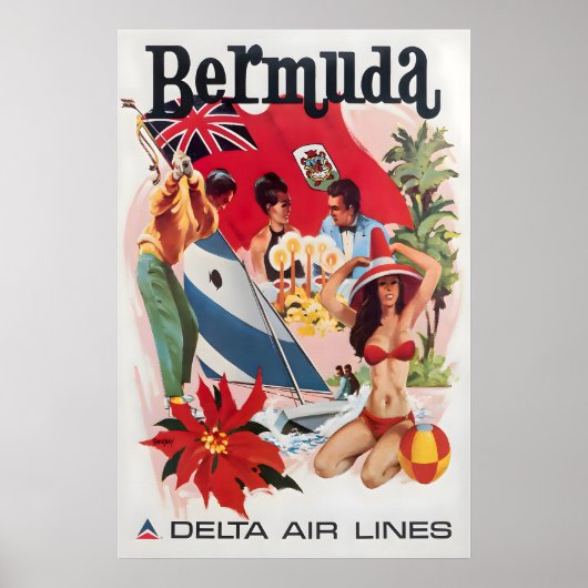 Bermuda Art Daniel Sweeney Print Delta Travel ポスター (正面)