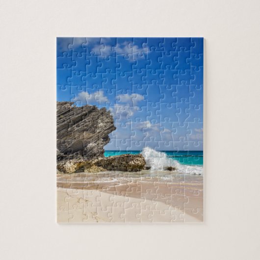Bermuda beach scene tile ジグソーパズル (縦)
