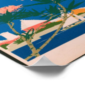 Bermuda in Oleander Time Vintage Travel ポスター (角)