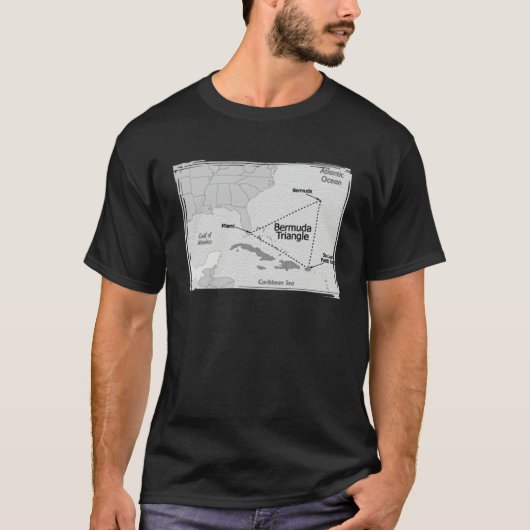 Bermuda Triangle Location Ocean Bermuda Triangle Tシャツ (正面)