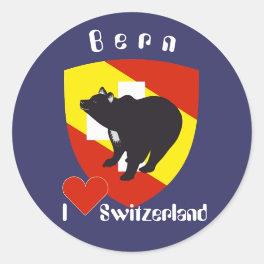 Bern Berne Berna Bärn Schweiz Suisse Aufkleber ラウンドシール (正面)