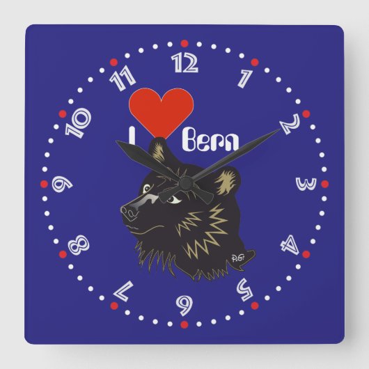 Bern Berne Berna Schweiz Suisse Svizra Uhr スクエア壁時計 (正面)