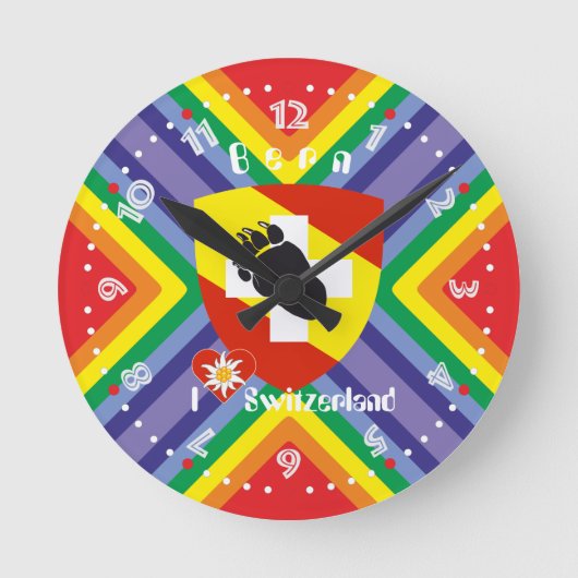 Bern Berne Berna Schweiz Suisse Svizra Uhr ラウンド壁時計 (正面)