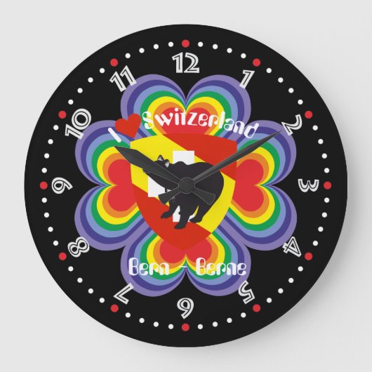 Bern Berne Berna Schweiz Suisse Svizra Uhr ラージ壁時計 (正面)