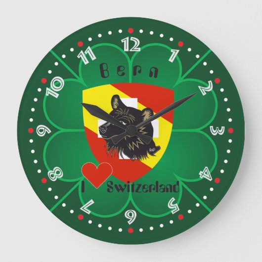 Bern Berne Berna Schweiz Suisse Svizra Uhr ラージ壁時計 (正面)