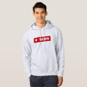 Bern in Swiss Flag Colors Hoodie パーカ (正面フル)