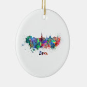Bern skyline in watercolor セラミックオーナメント (右)
