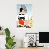 Bern Switzerland Art Print Swiss Travel Poster ポスター (ホームオフィス)