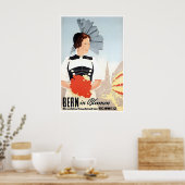 Bern Switzerland Art Print Swiss Travel Poster ポスター (キッチン)