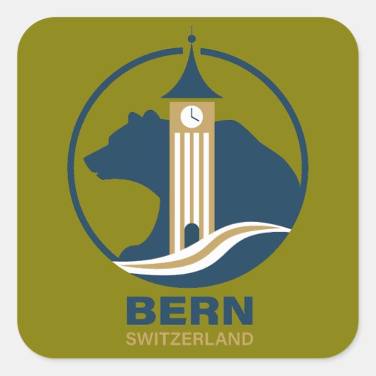 Bern Switzerland Europe スクエアシール (正面)