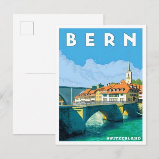 Bern Switzerland Vintage Travel  ポストカード (正面/裏面)
