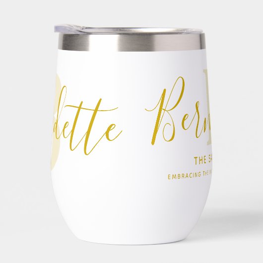 Bernadette name meaning monogram gold yellow (右面)