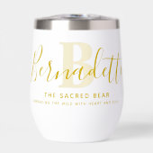 Bernadette name meaning monogram gold yellow (正面)