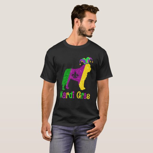 Bernard Dog Lover Mardi Gras Carnival Jester Tシャツ (正面フル)