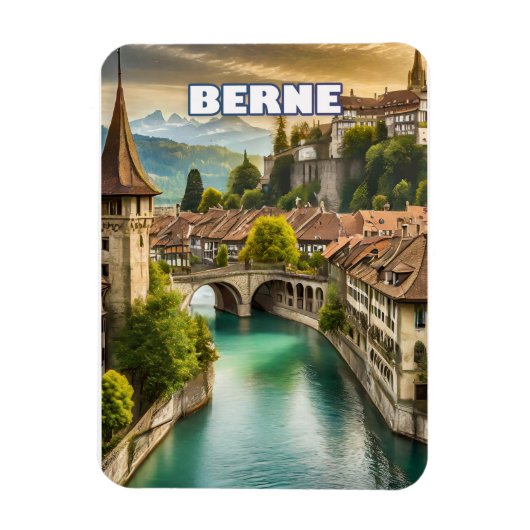 Berne, au cœur des Alpes suisses マグネット (縦)