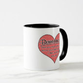 Bernedoodleの足は犬のユーモアを印刷します マグカップ (正面右)